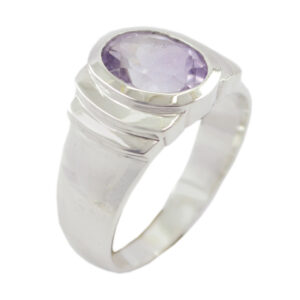 Good Gemstones Oval Faceted Amethyst ring