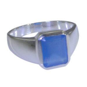 Genuine Gems Octogon Faceted Chalcedony ring