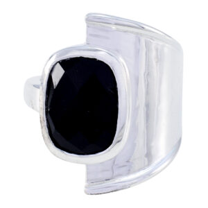 Genuine Gems Octogon Checker Black Onyx ring