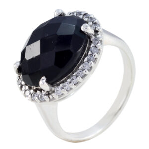 Genuine Gems Faincy Checker Black Onyx ring