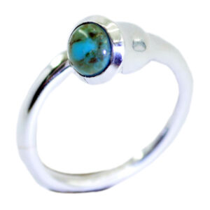 Good Gemstones Round Cabochon Turquoise rings