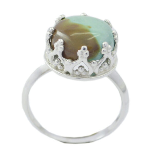 Natural Gemstone  Round Cabochon Turquoise ring